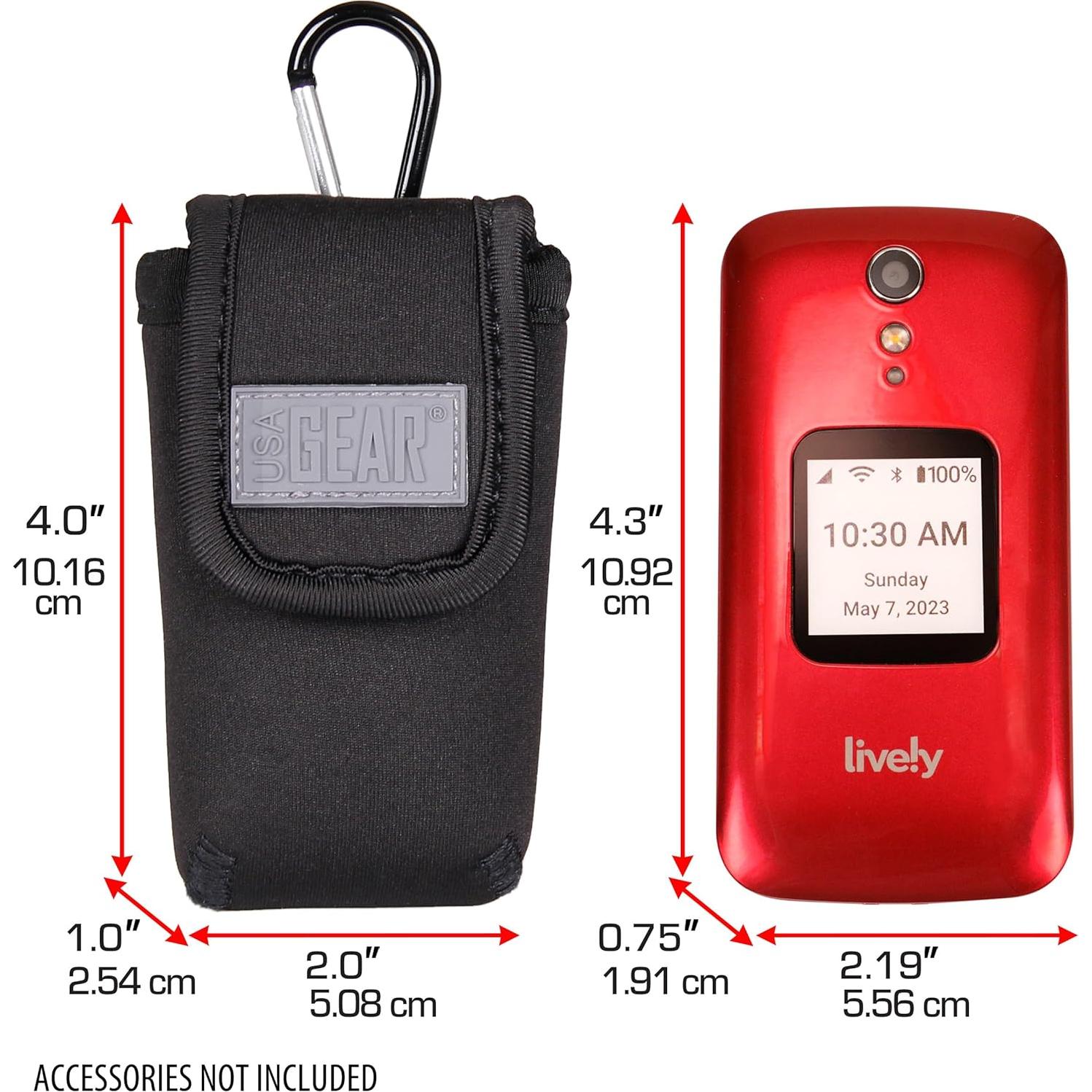 Funda de Cintura Neopreno USA Gear para Teléfono Plegable