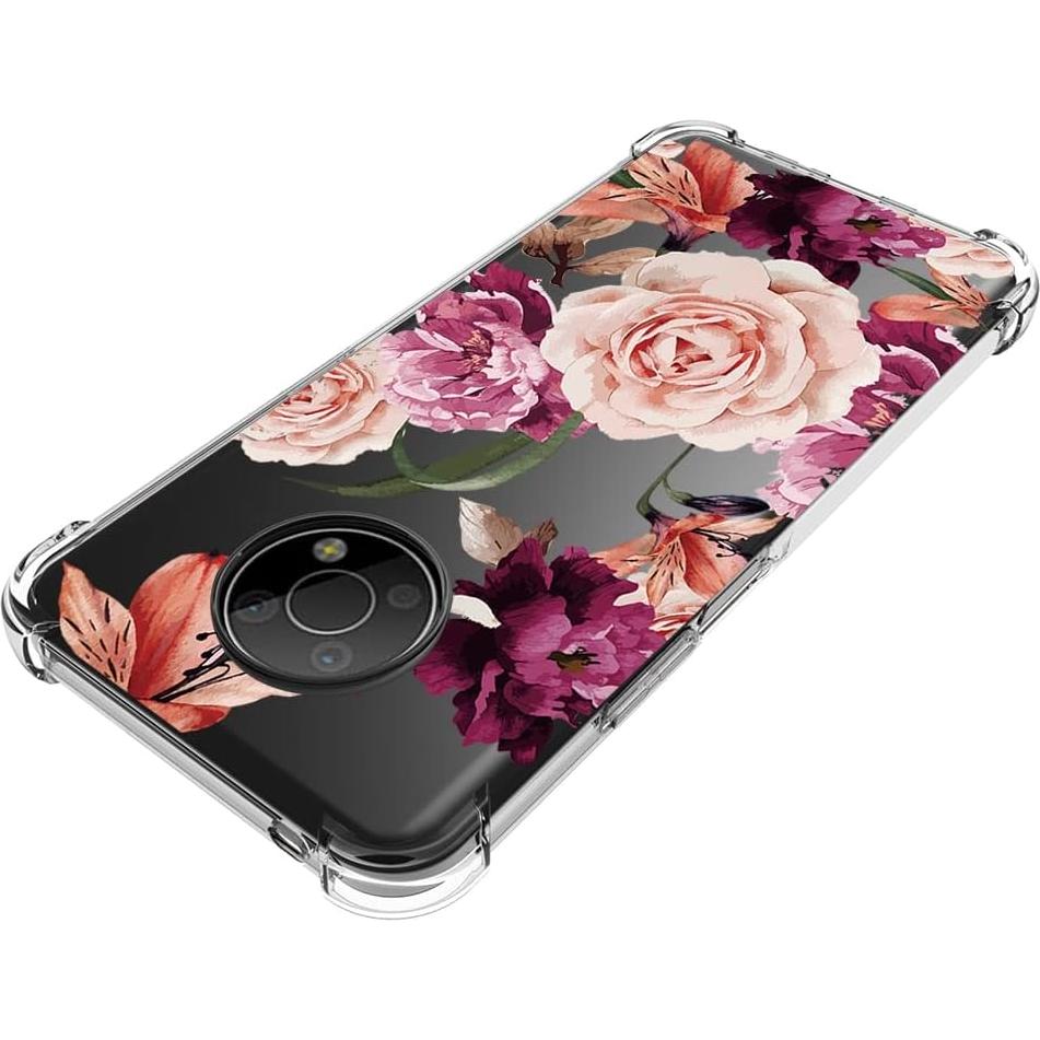 Funda protectora TPU Nokia G300 6.52" Floral Morada