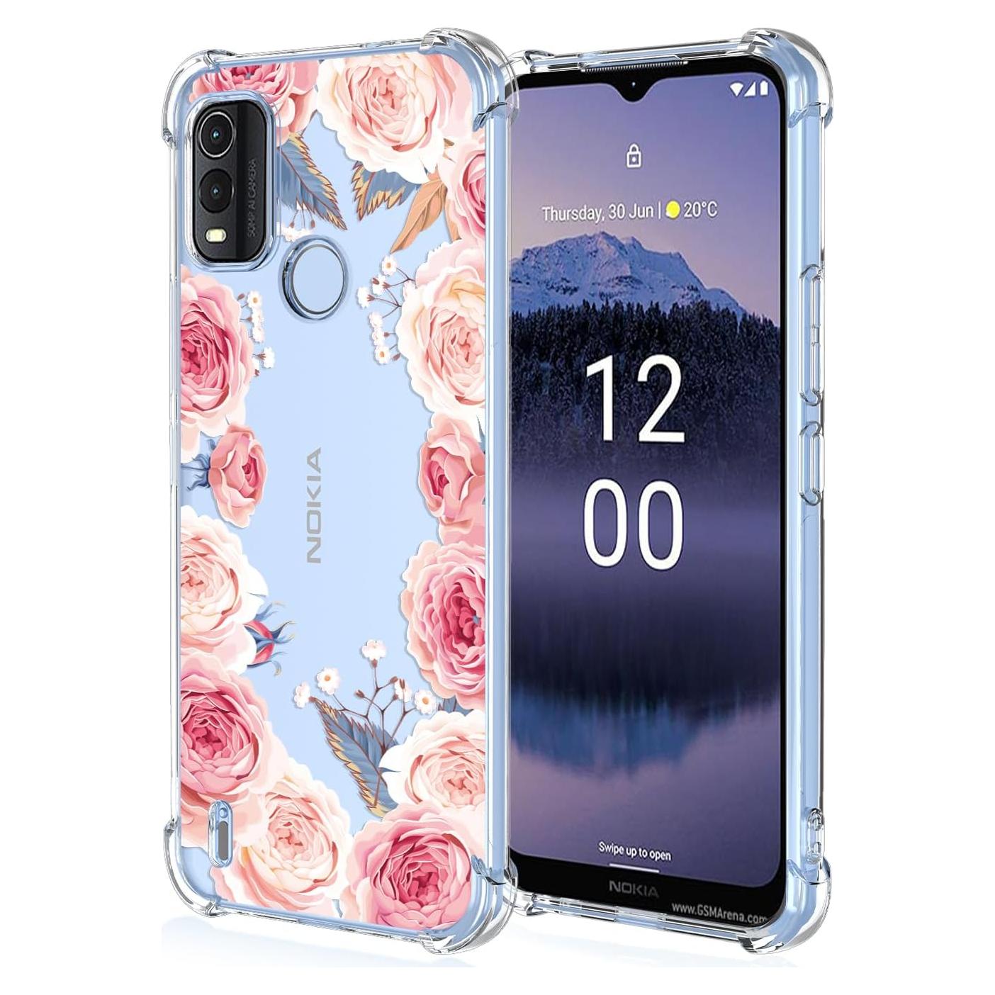 Funda TPU Floral Rosa para Nokia G11 Plus - Protección Antigolpes