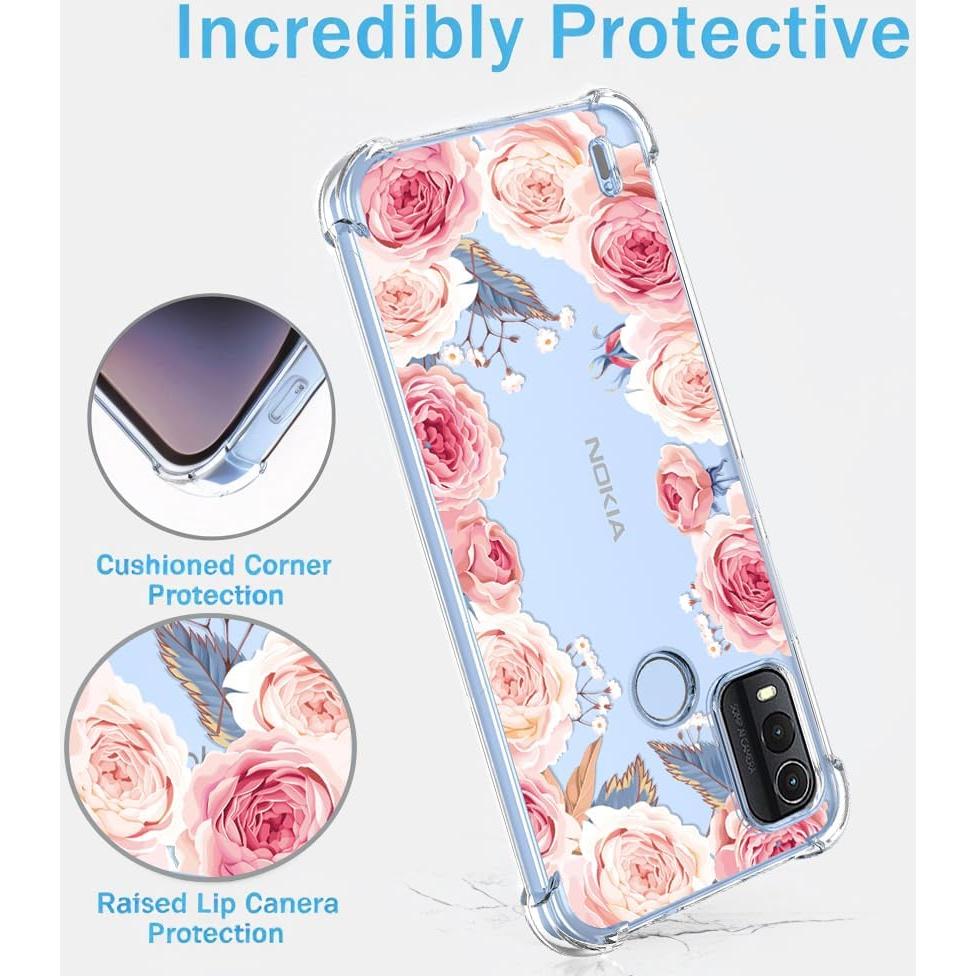 Funda TPU Floral Rosa para Nokia G11 Plus - Protección Antigolpes