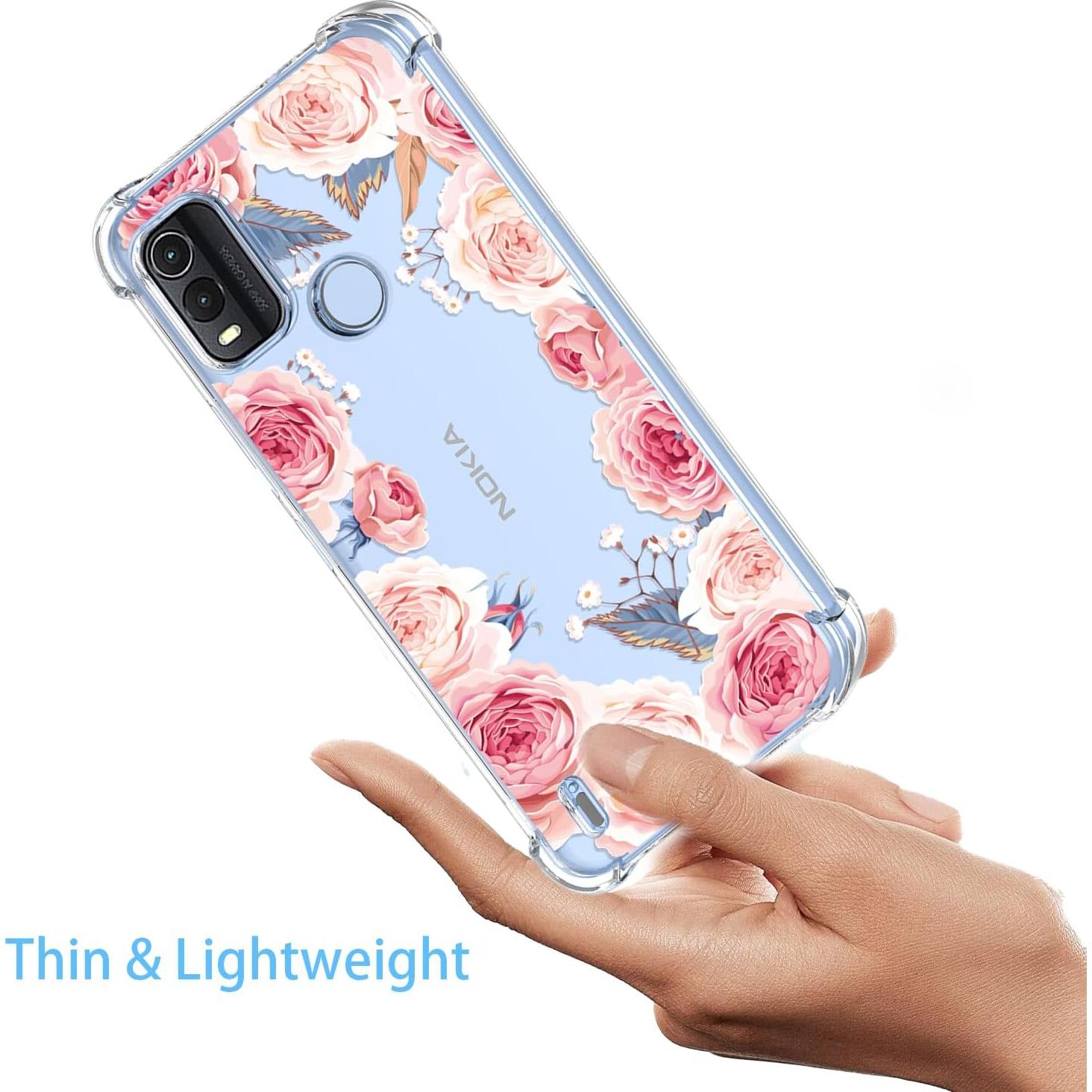 Funda TPU Floral Rosa para Nokia G11 Plus - Protección Antigolpes