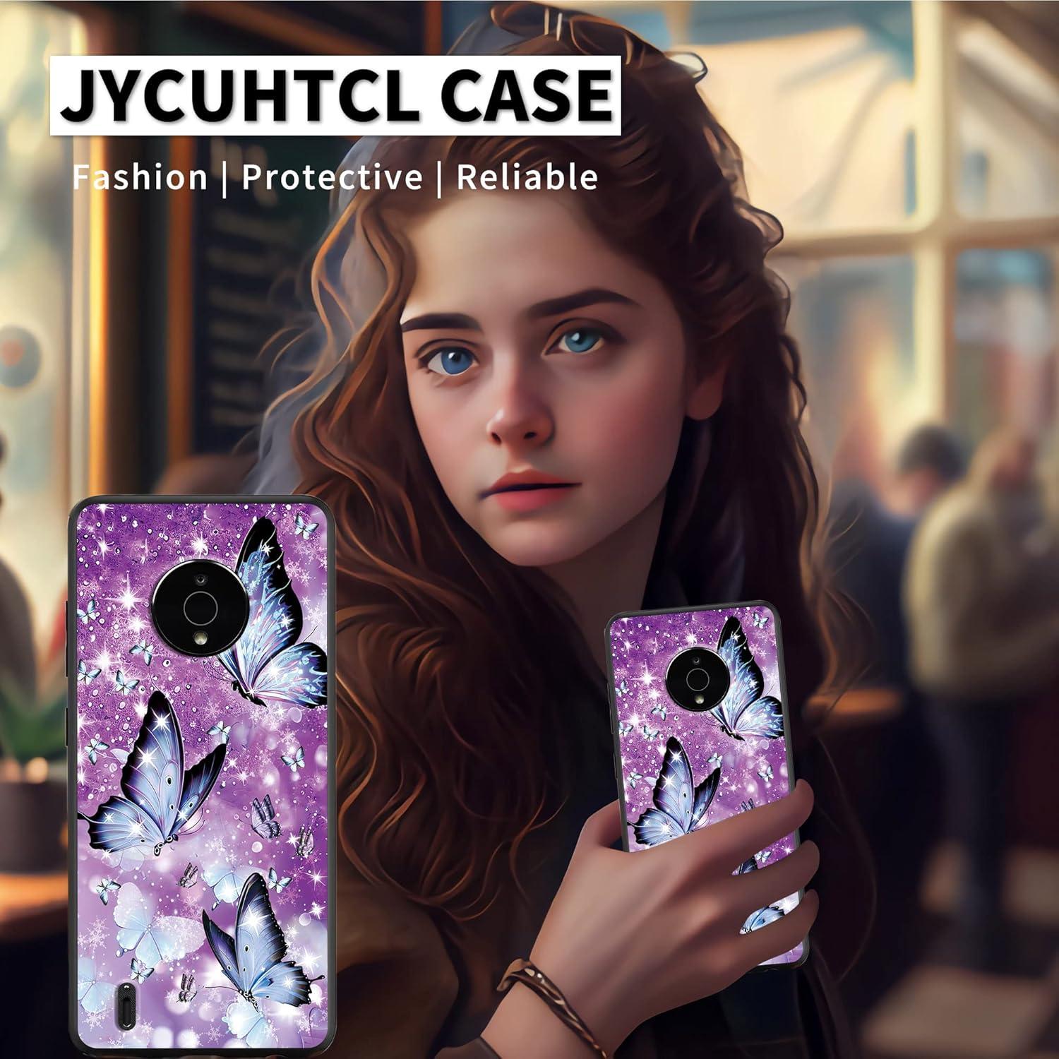 Funda TPU JYCUHTCL para Nokia C200 6.1" Mariposas Brillo