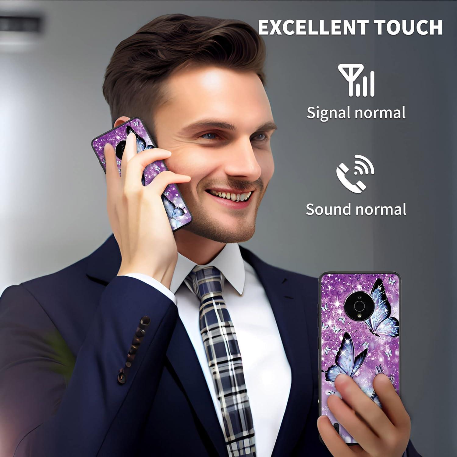 Funda TPU JYCUHTCL para Nokia C200 6.1" Mariposas Brillo