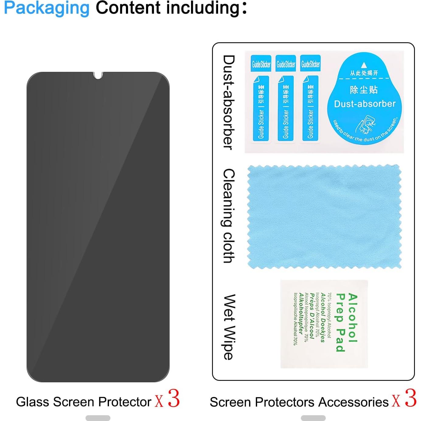 Protector de Pantalla Privado 3 Pack Lokyoo para Nokia G300 5G