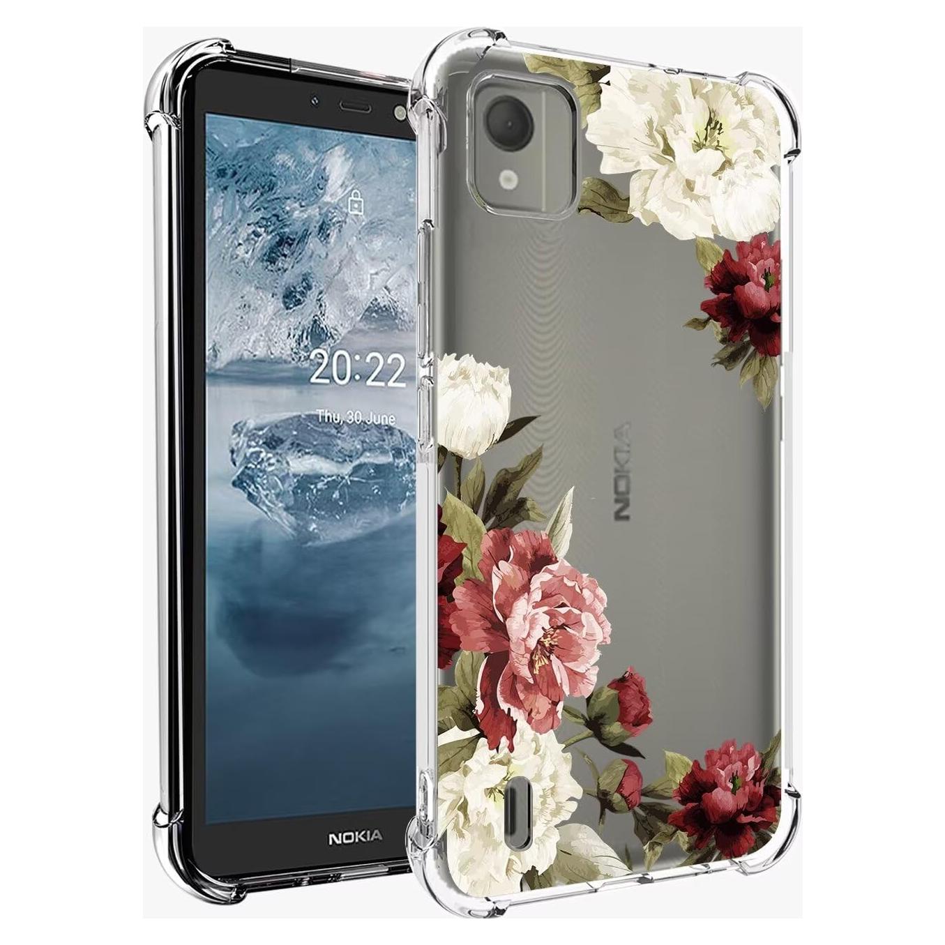 Funda TPU Transparente para Nokia C2 2da Edición 5.7" Floral