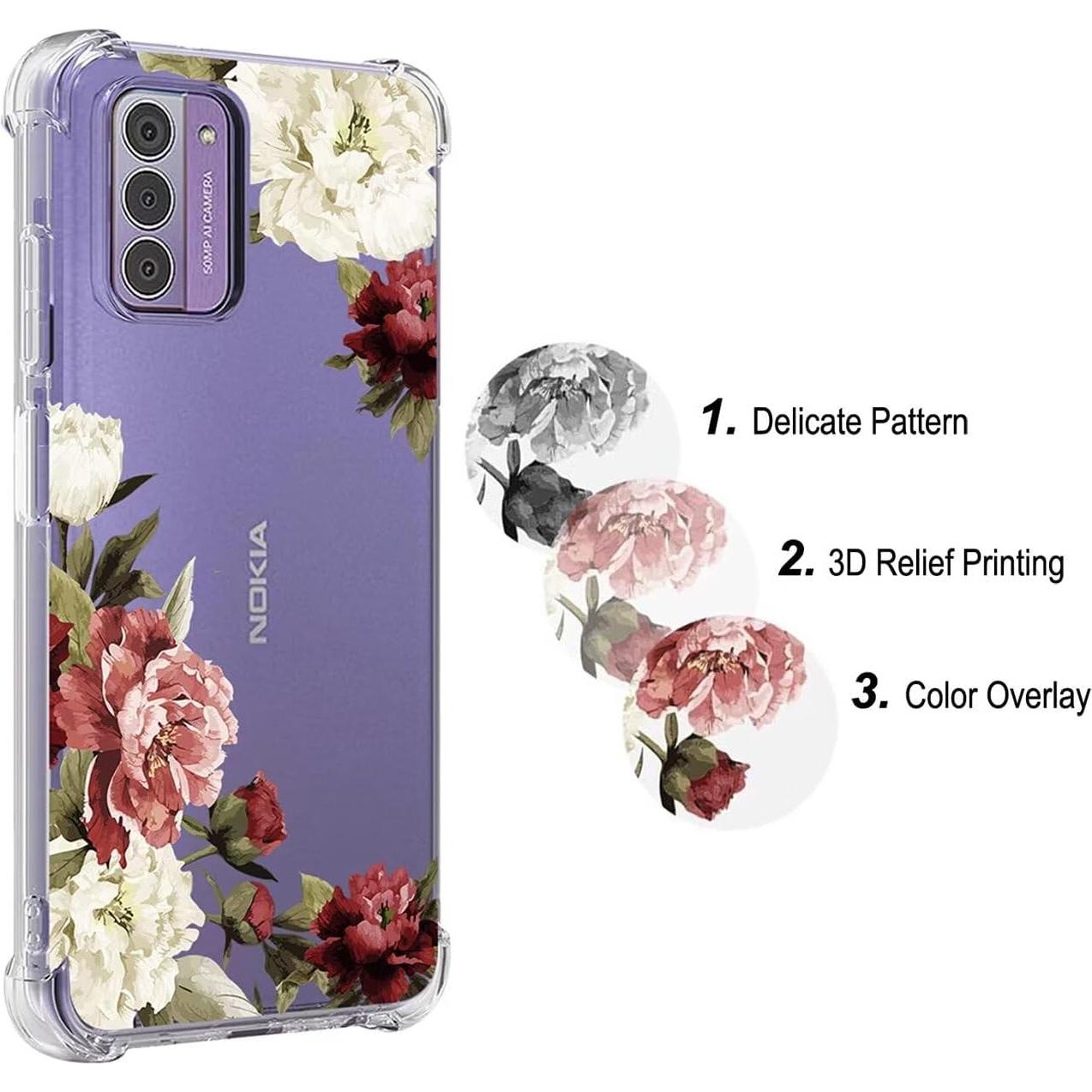 Funda TPU Floral para Nokia G42 5G y G310 5G - Ueokeird