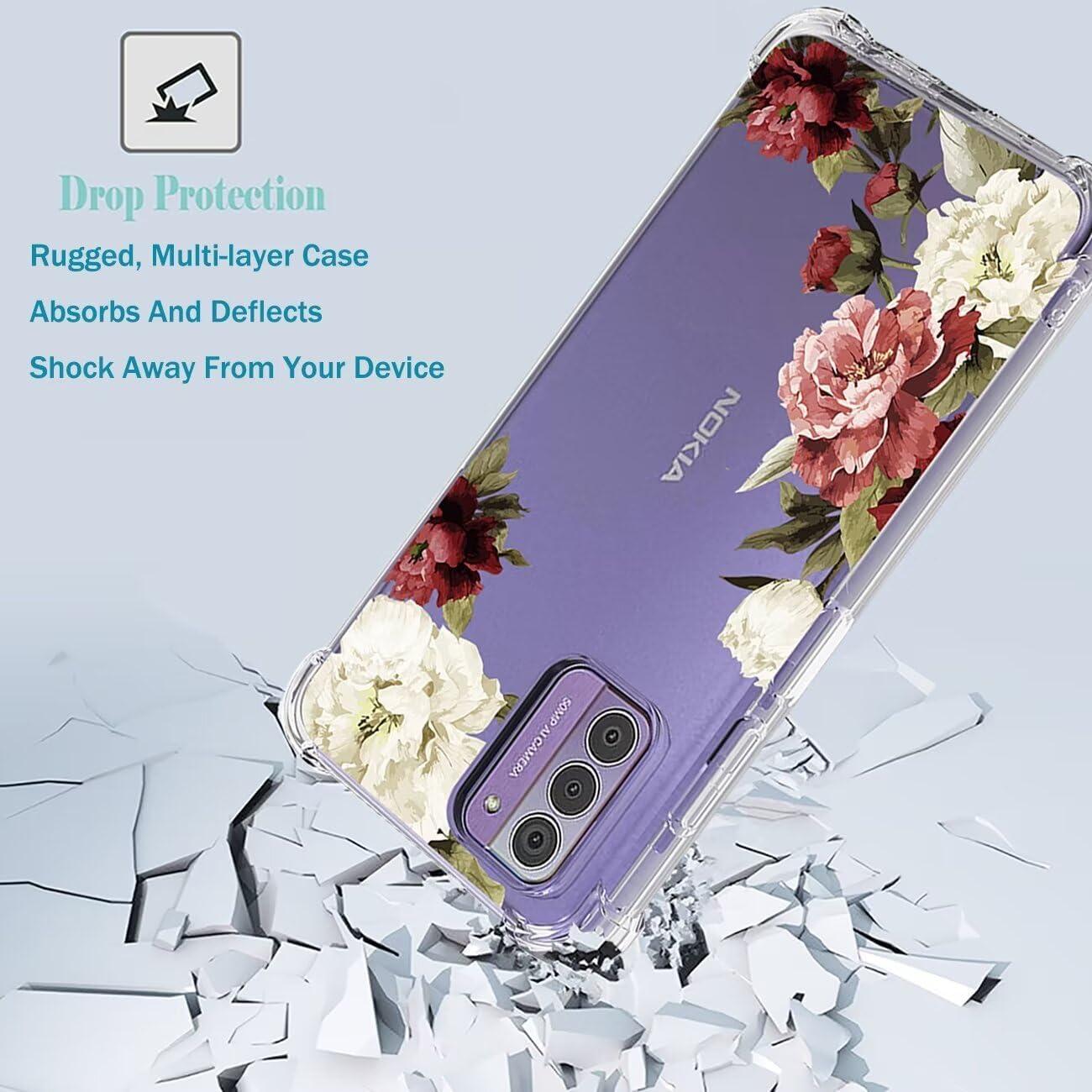 Funda TPU Floral para Nokia G42 5G y G310 5G - Ueokeird