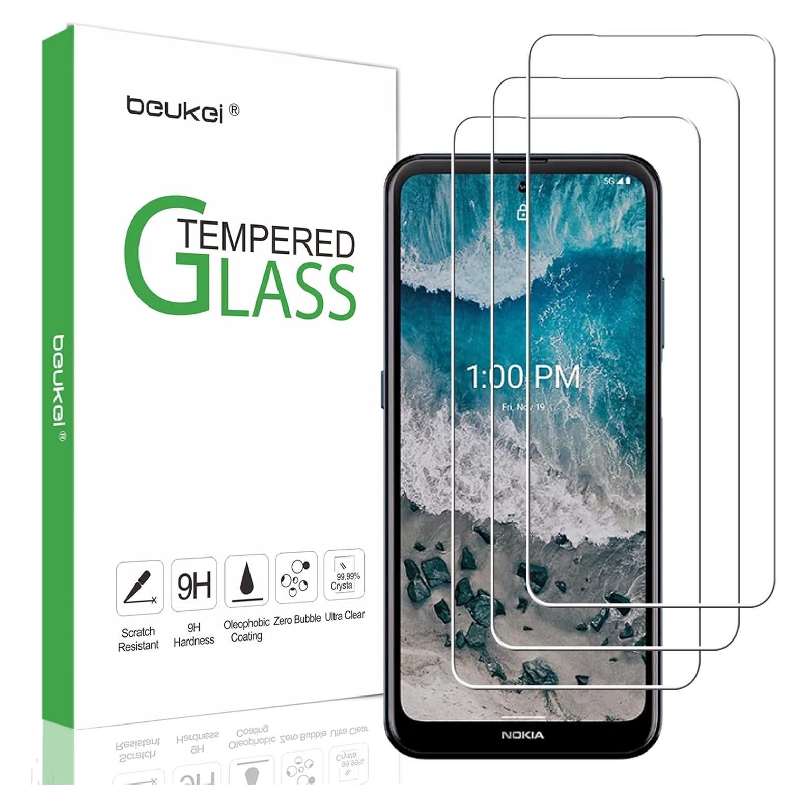 Protector de Pantalla Vidrio Templado Beukei para Nokia X100 - 3 Pzas