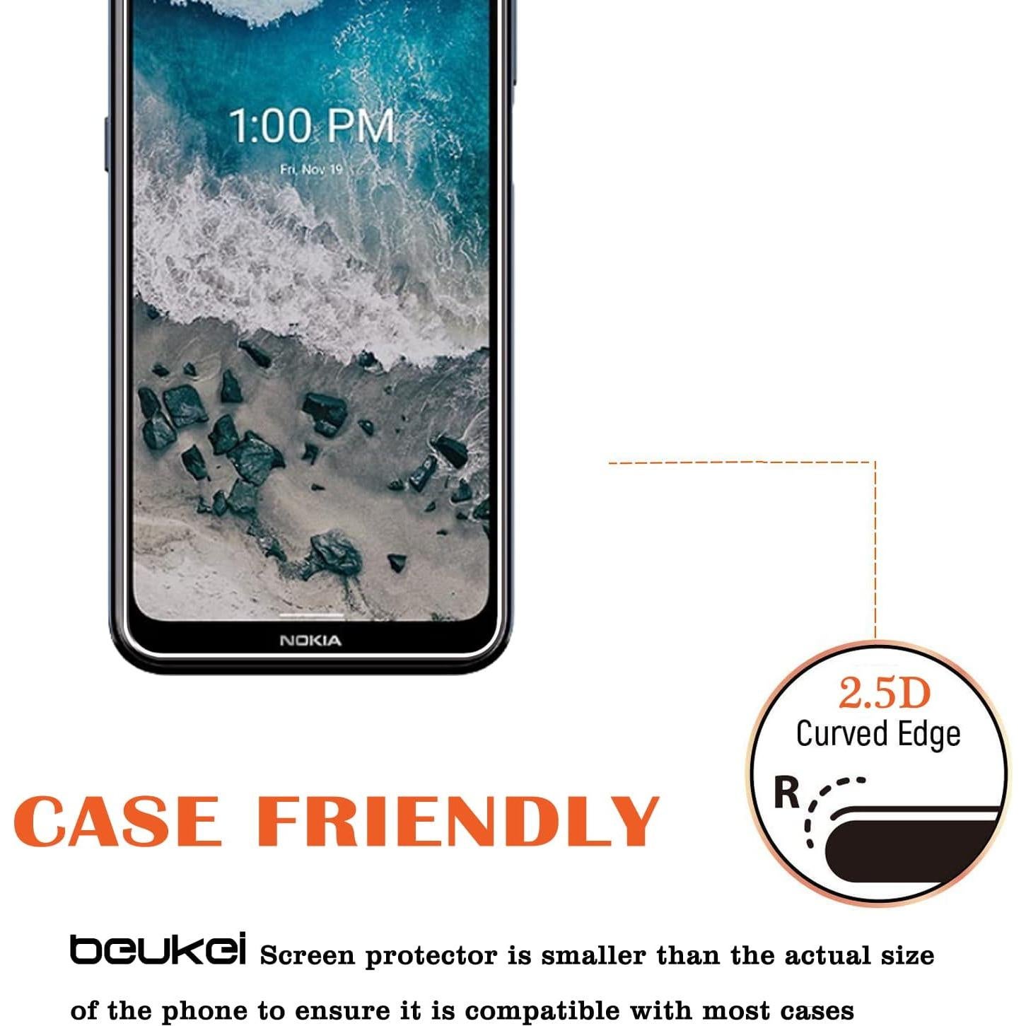 Protector de Pantalla Vidrio Templado Beukei para Nokia X100 - 3 Pzas