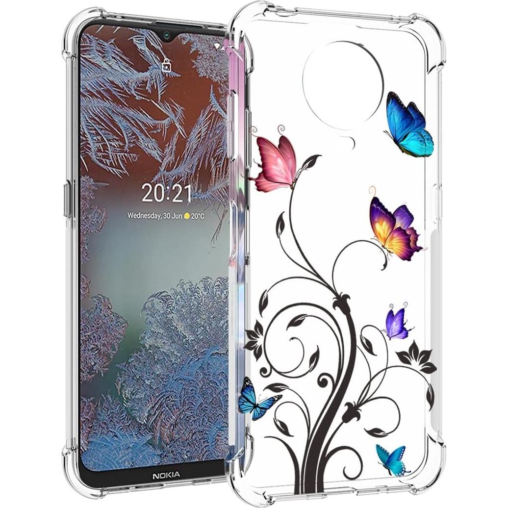 Funda TPU Transparente para Nokia G10/G20 - Mariposa