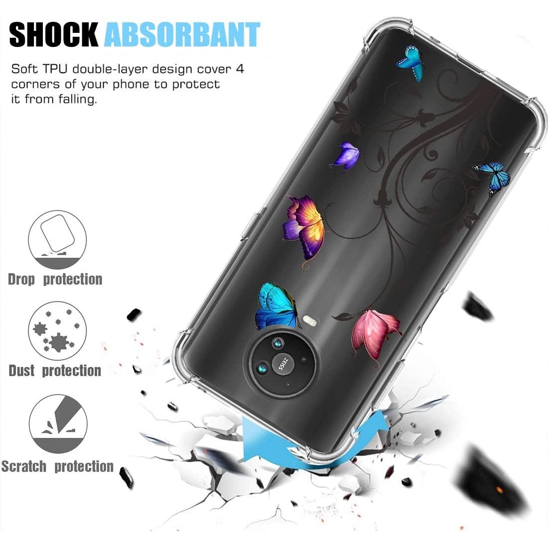 Funda TPU Transparente para Nokia G10/G20 - Mariposa