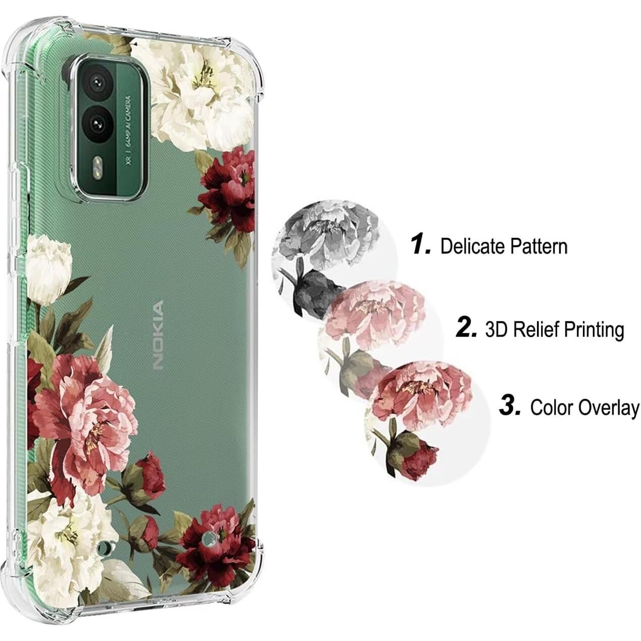 Funda TPU Floral para Nokia XR21 5G - Protección Premium