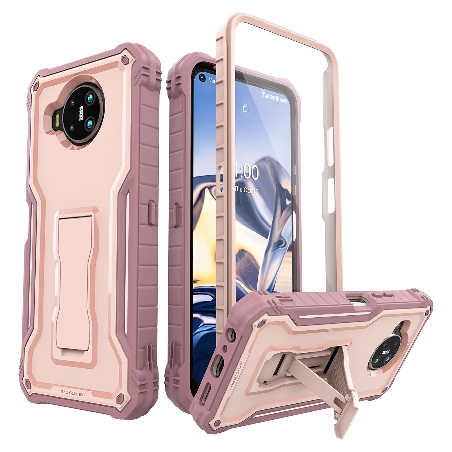 Funda ExoGuard Rosa para Nokia 8 V 5G UW y 8.3 con Soporte