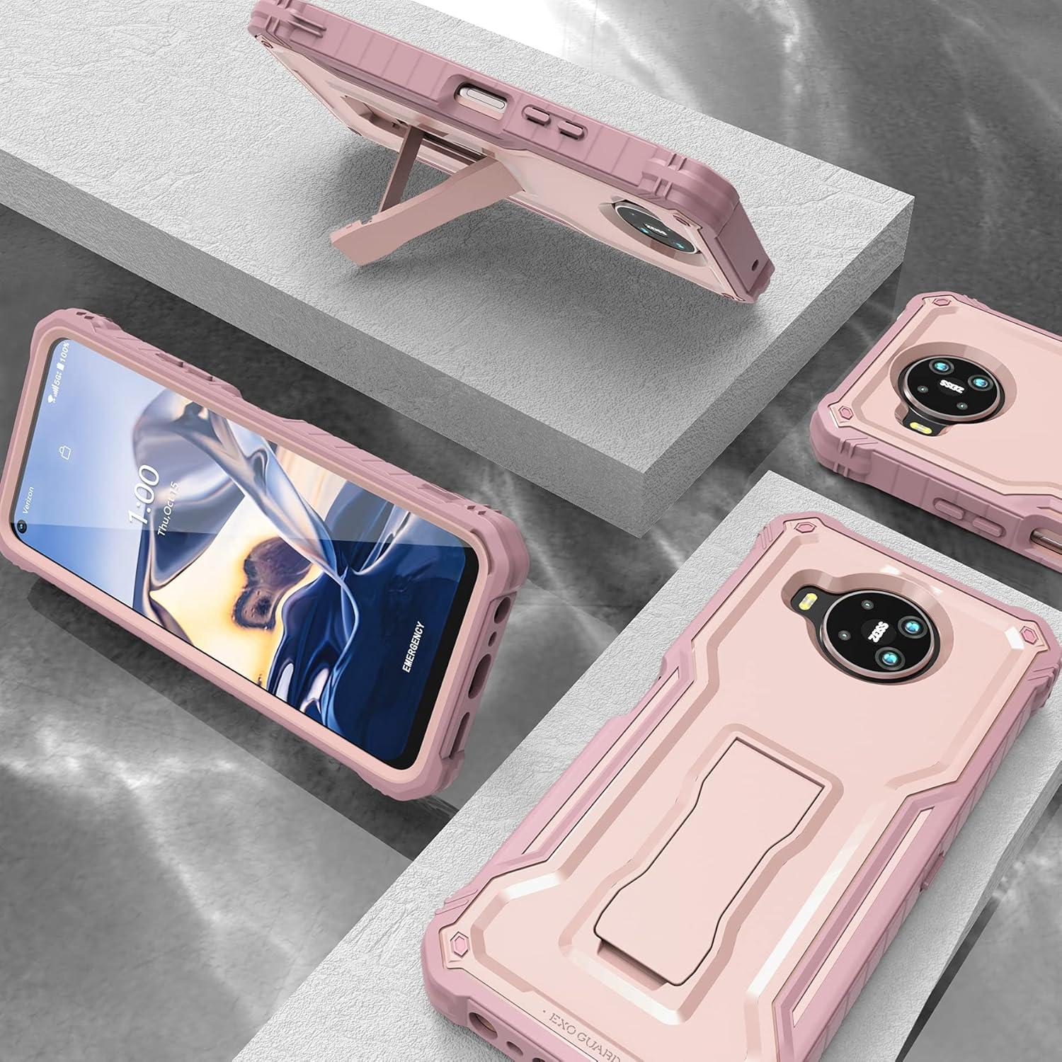Funda ExoGuard Rosa para Nokia 8 V 5G UW y 8.3 con Soporte