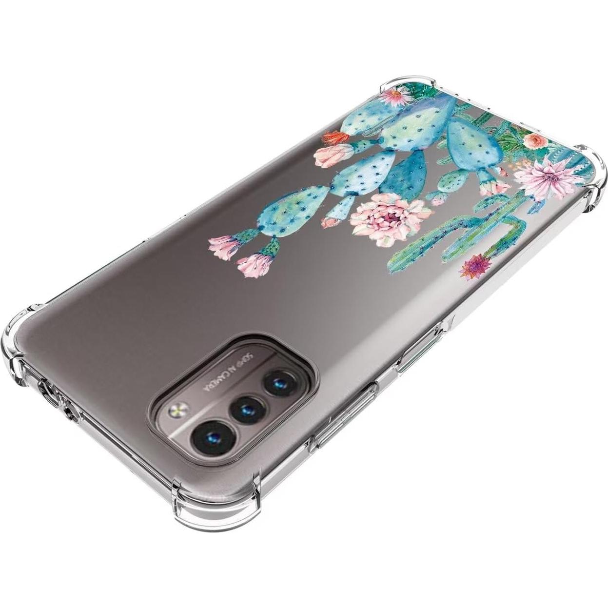 Funda protectora TPU clara floral para Nokia G21/G11 - Cactus