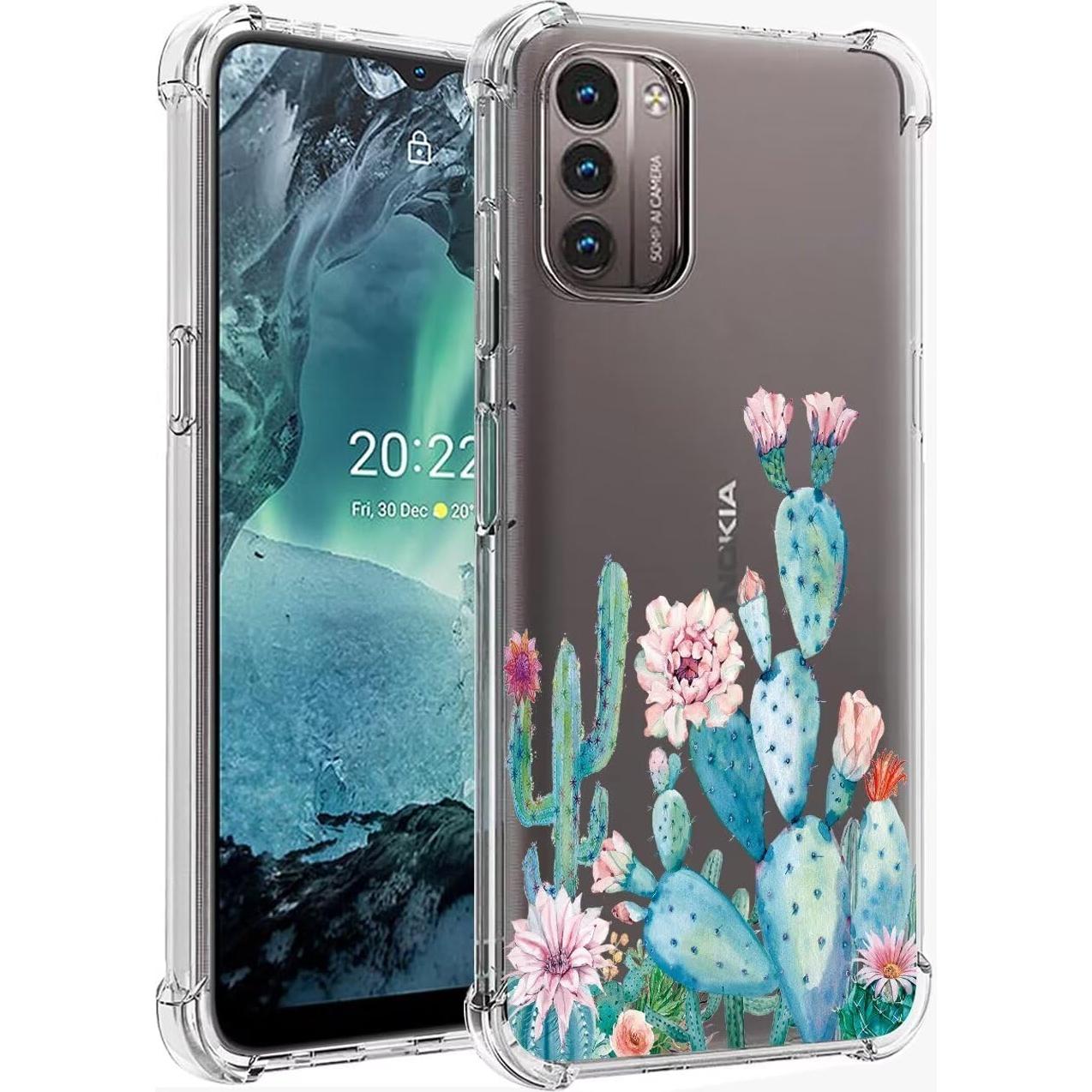 Funda protectora TPU clara floral para Nokia G21/G11 - Cactus