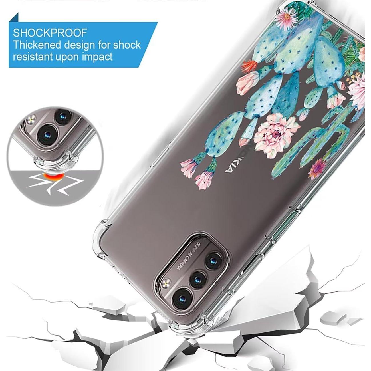 Funda protectora TPU clara floral para Nokia G21/G11 - Cactus