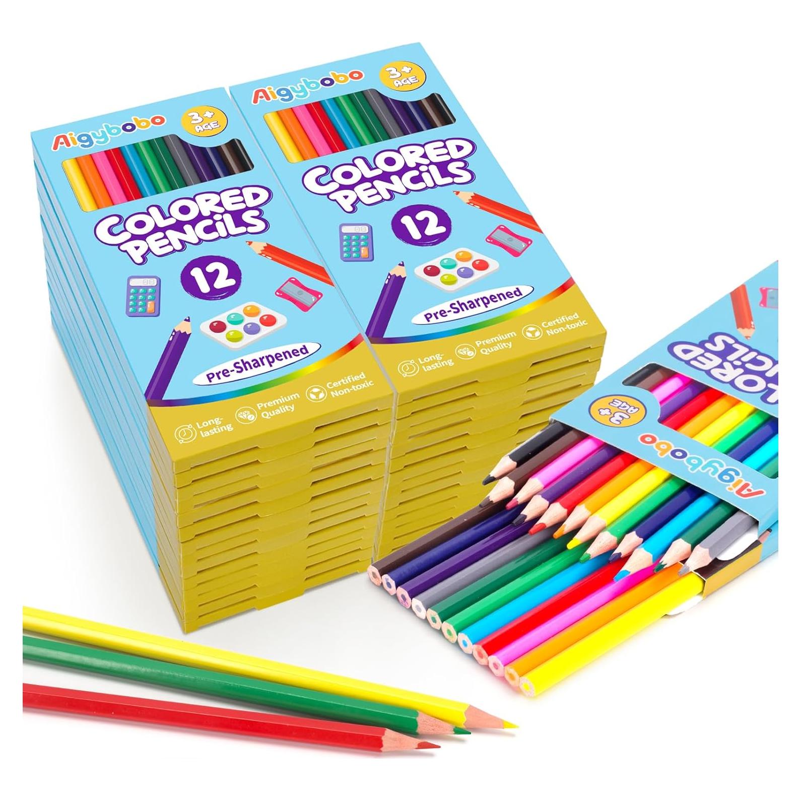 Lápices de Colores Aigybobo 360 Contar 30 Paquetes 12 Colores