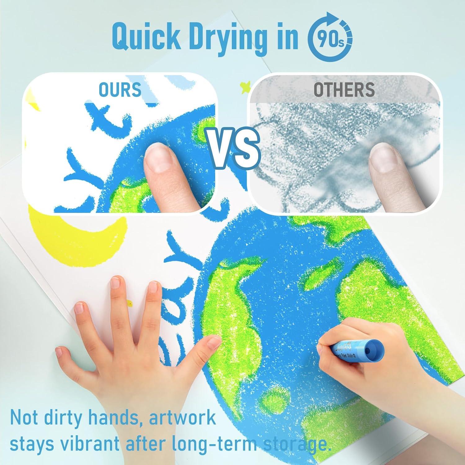 Palitos de Pintura Tempera JUPITEARTH 24 Colores No Tóxicos