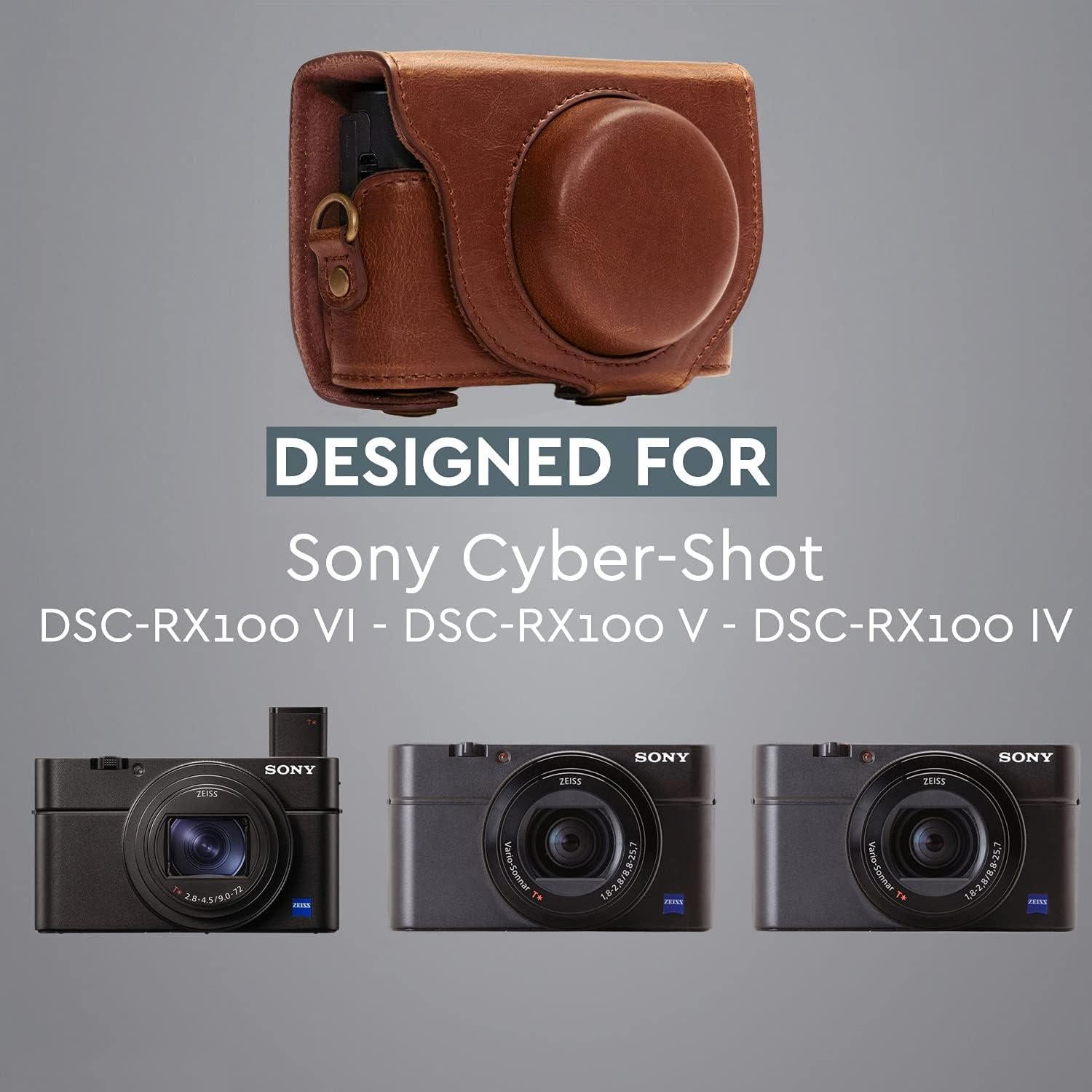 Funda de cámara de cuero MegaGear para Sony Cyber-Shot RX100
