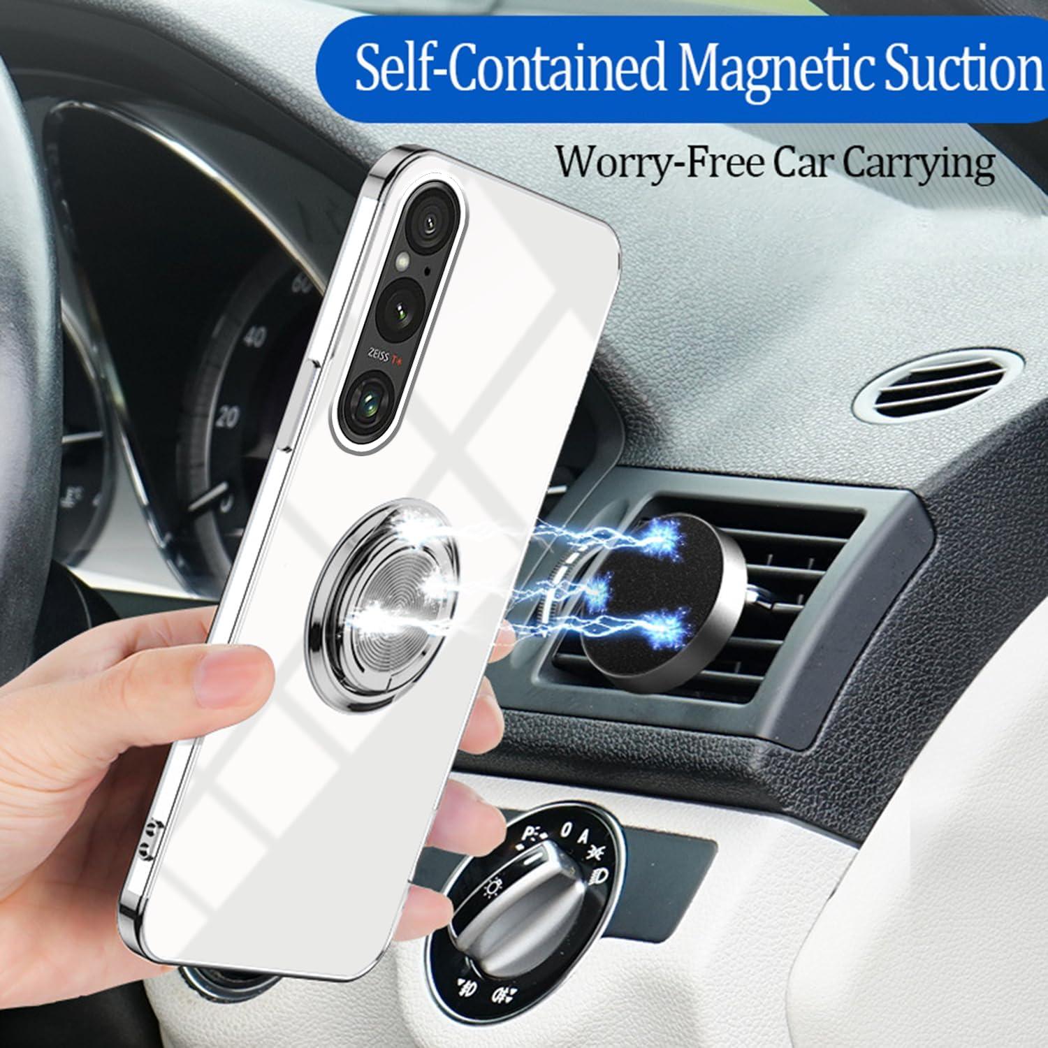 Funda Transparente con Soporte Magnético para Sony Xperia 1 VII