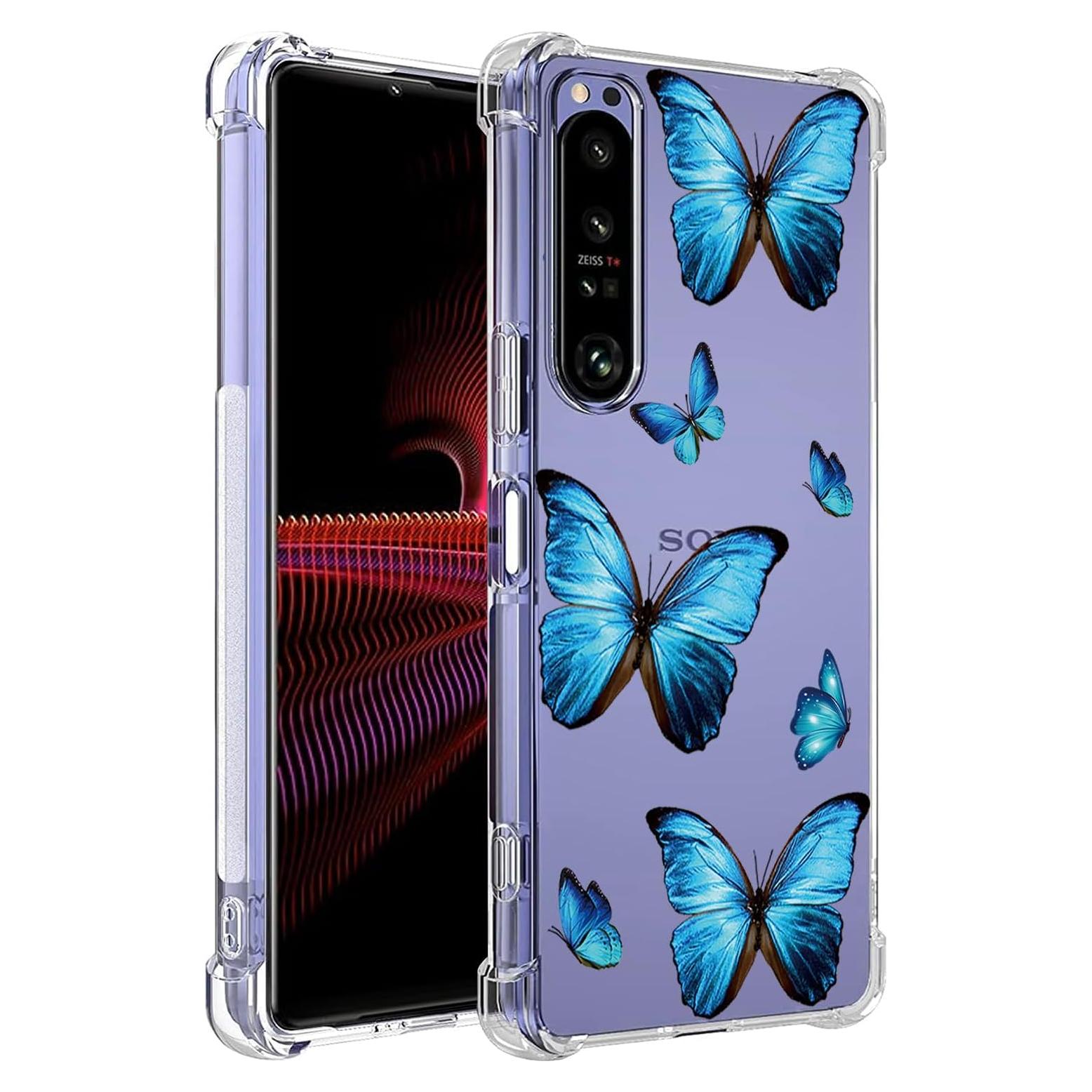 Funda Bumper Flexible TPU Sony Xperia 1 III Mariposa Azul