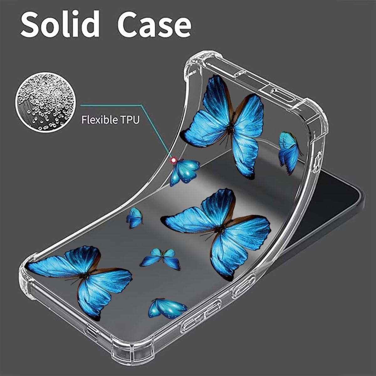 Funda Bumper Flexible TPU Sony Xperia 1 III Mariposa Azul