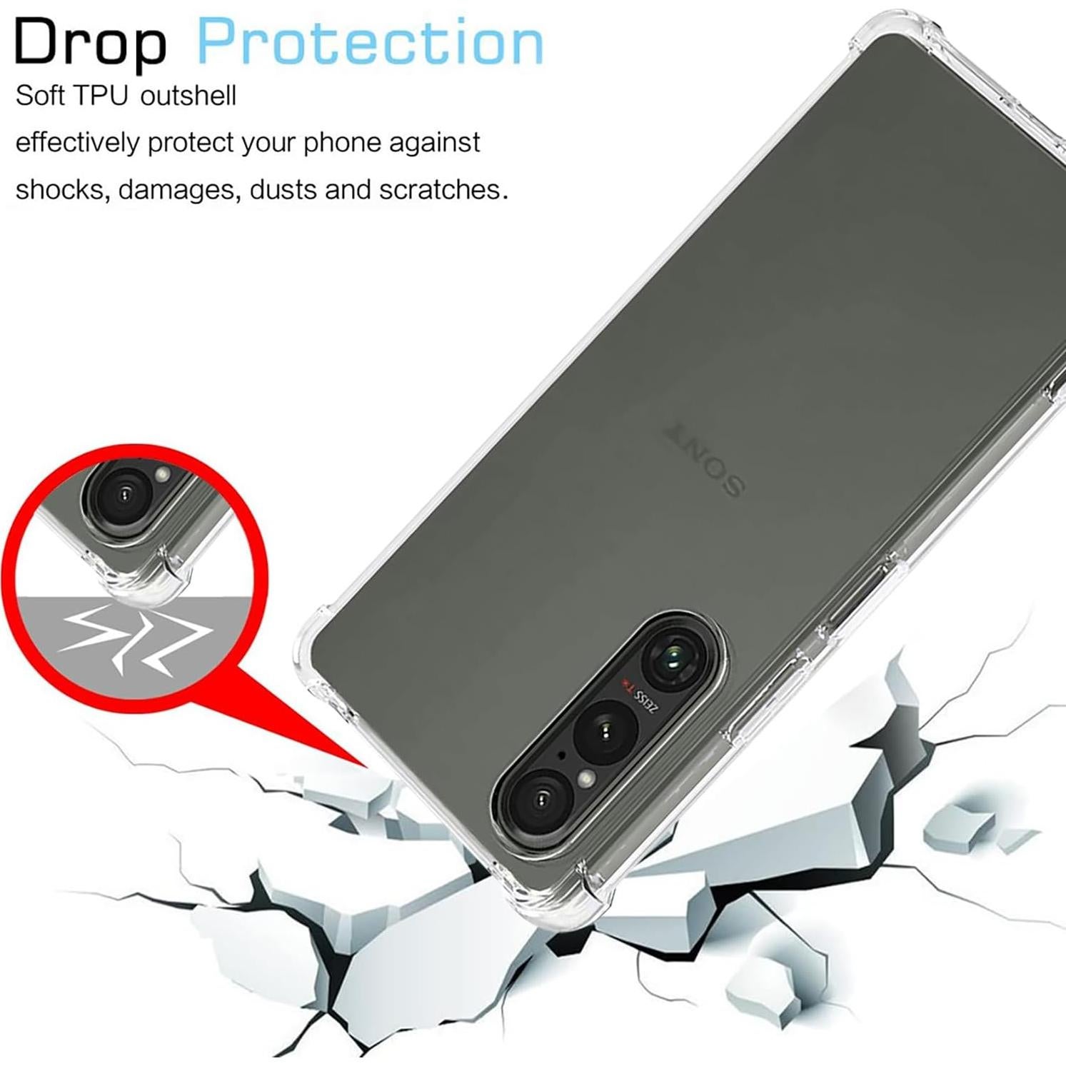 Funda Transparente TPU para Sony Xperia 1 V 6.5" 2023