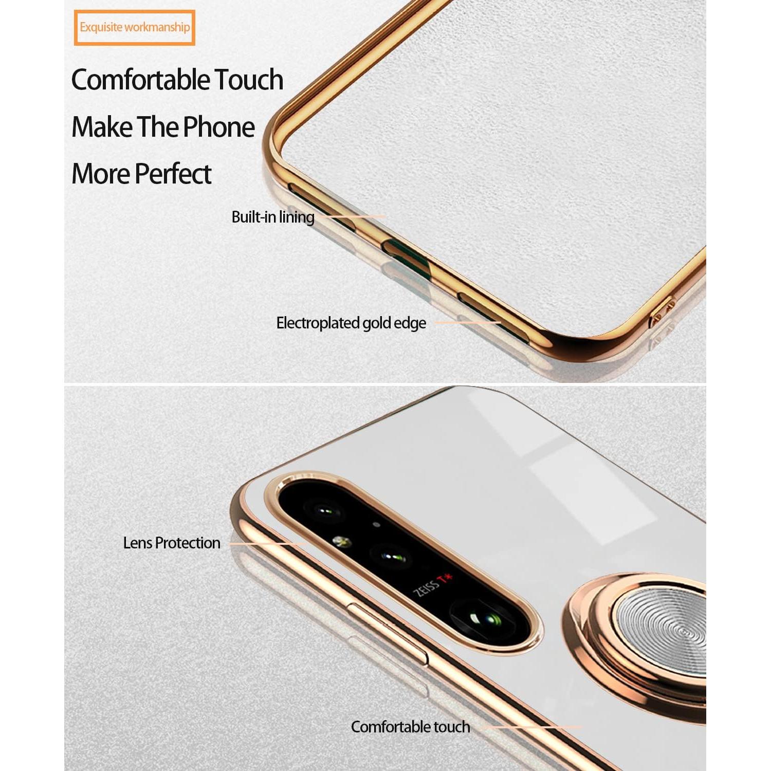 Funda de Silicona Wousunly para Sony Xperia 1 V - Blanco