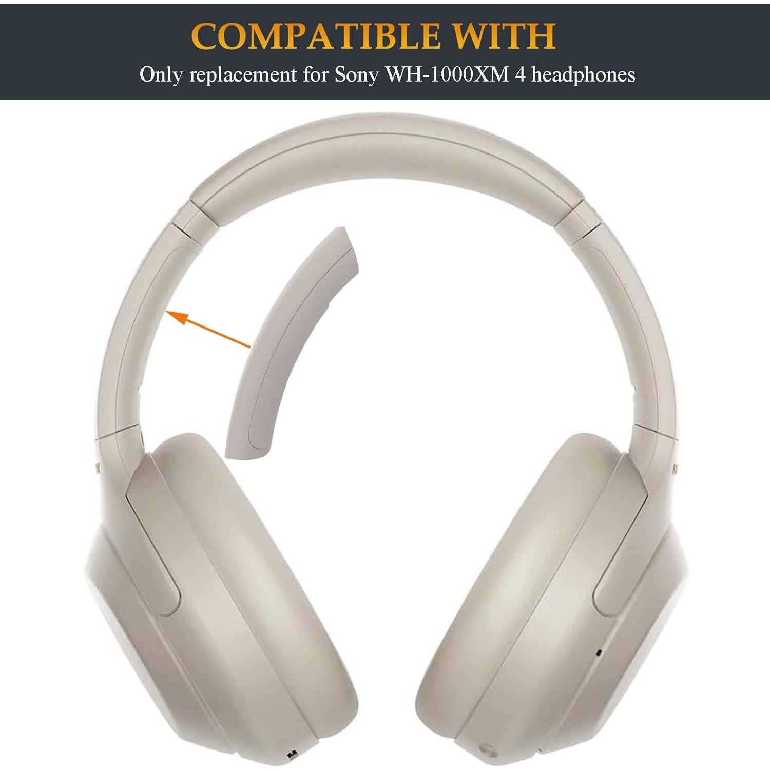 Cubiertas Laterales Izquierda Plata para Auriculares Sony WH-1000XM4