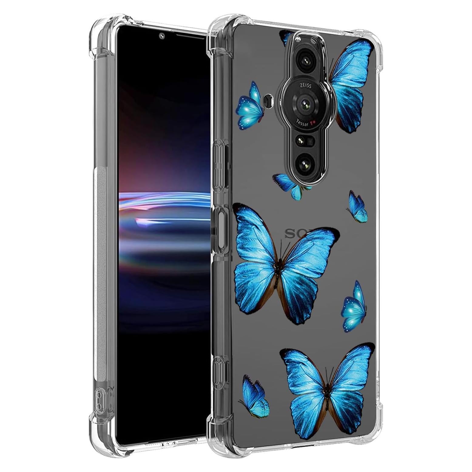 Funda Bumper TPU Sony Xperia Pro-I 5G Mariposa Azul