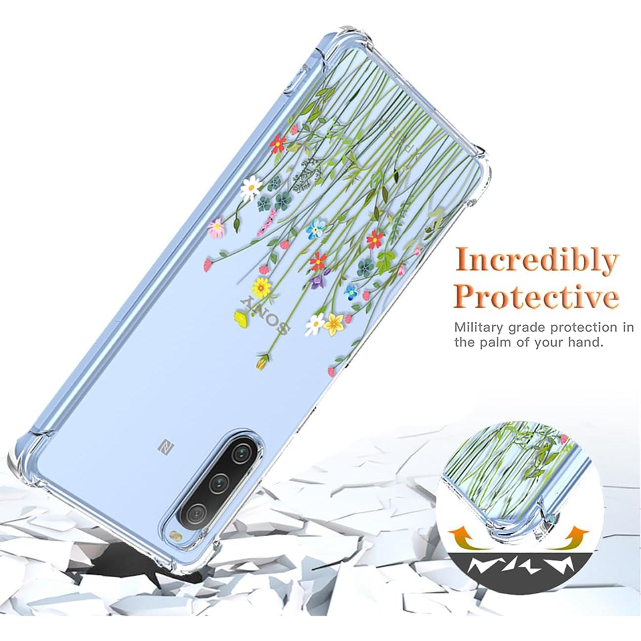 Funda transparente para Sony Xperia 10 II - Diseño de flores