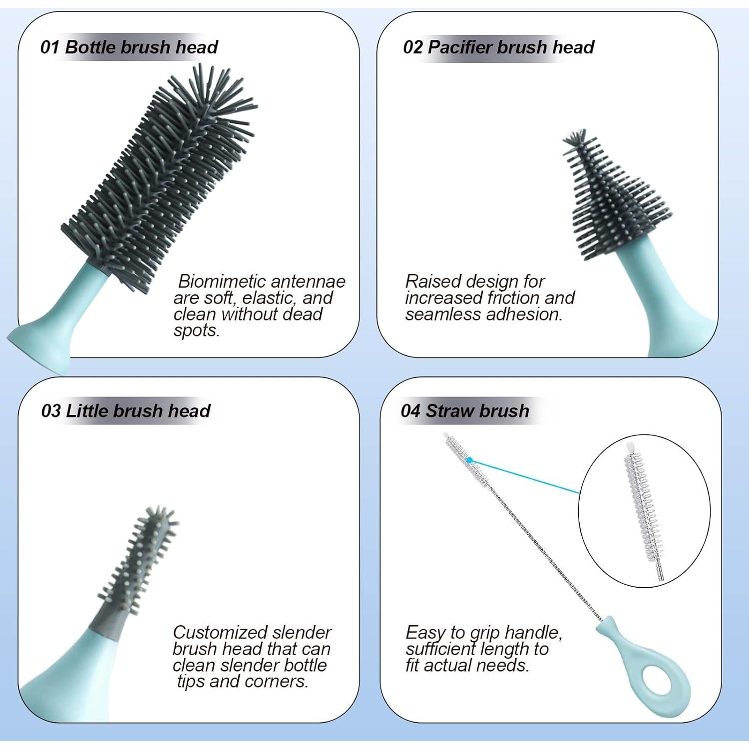 Cepillo Eléctrico para Biberones Winforhour Azul 1500mAh