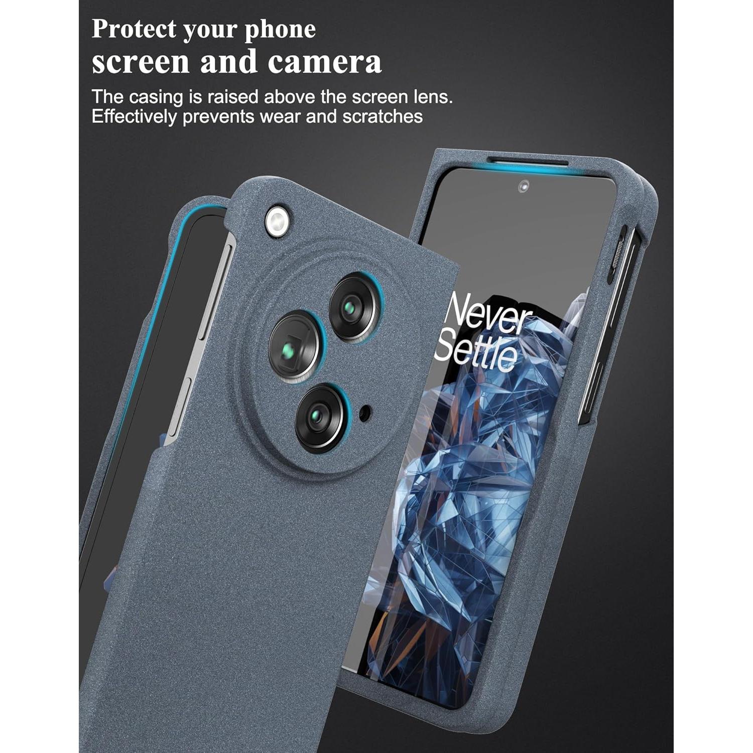 Funda Slim Fit Eastcoo para OnePlus Open 5G - Gris, Carga Inalámbrica