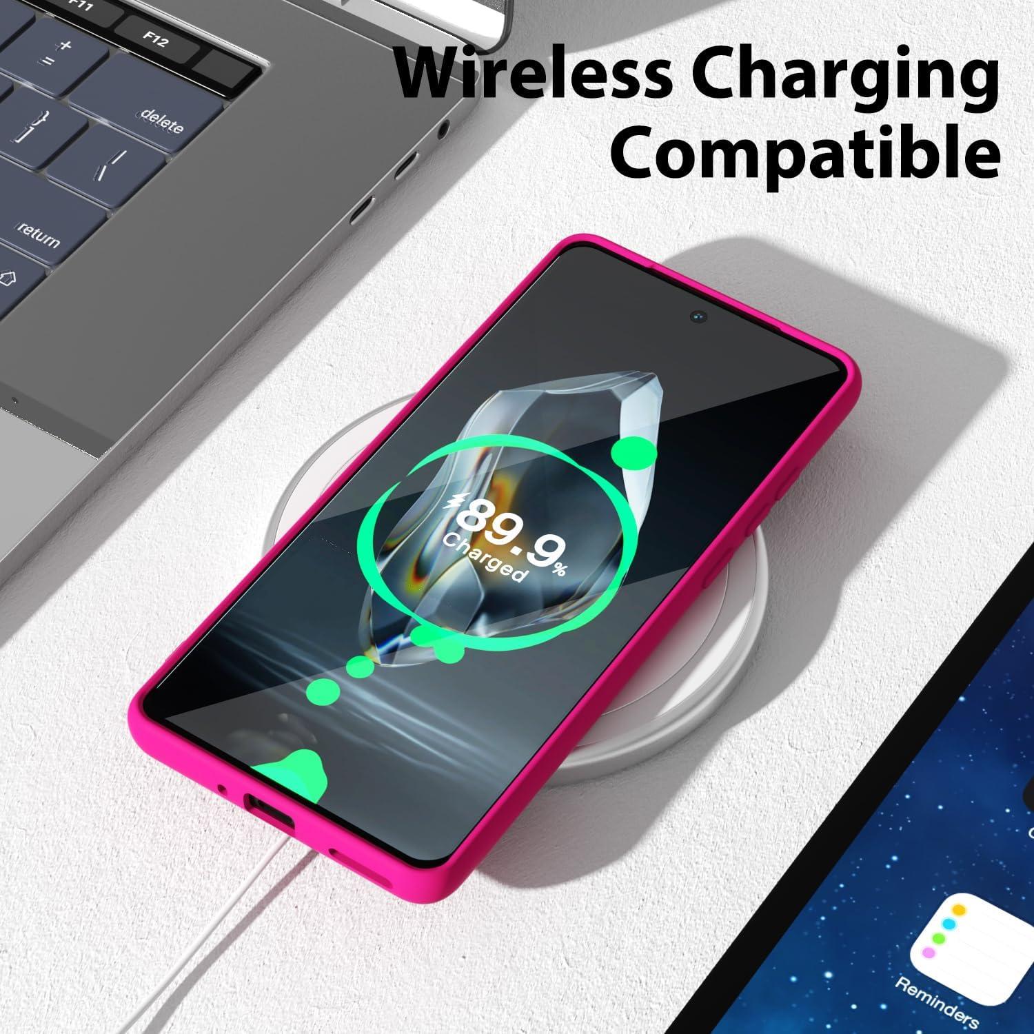 Funda de Teléfono Oakxco para Oneplus 12 Silicona Rosa Fucsia