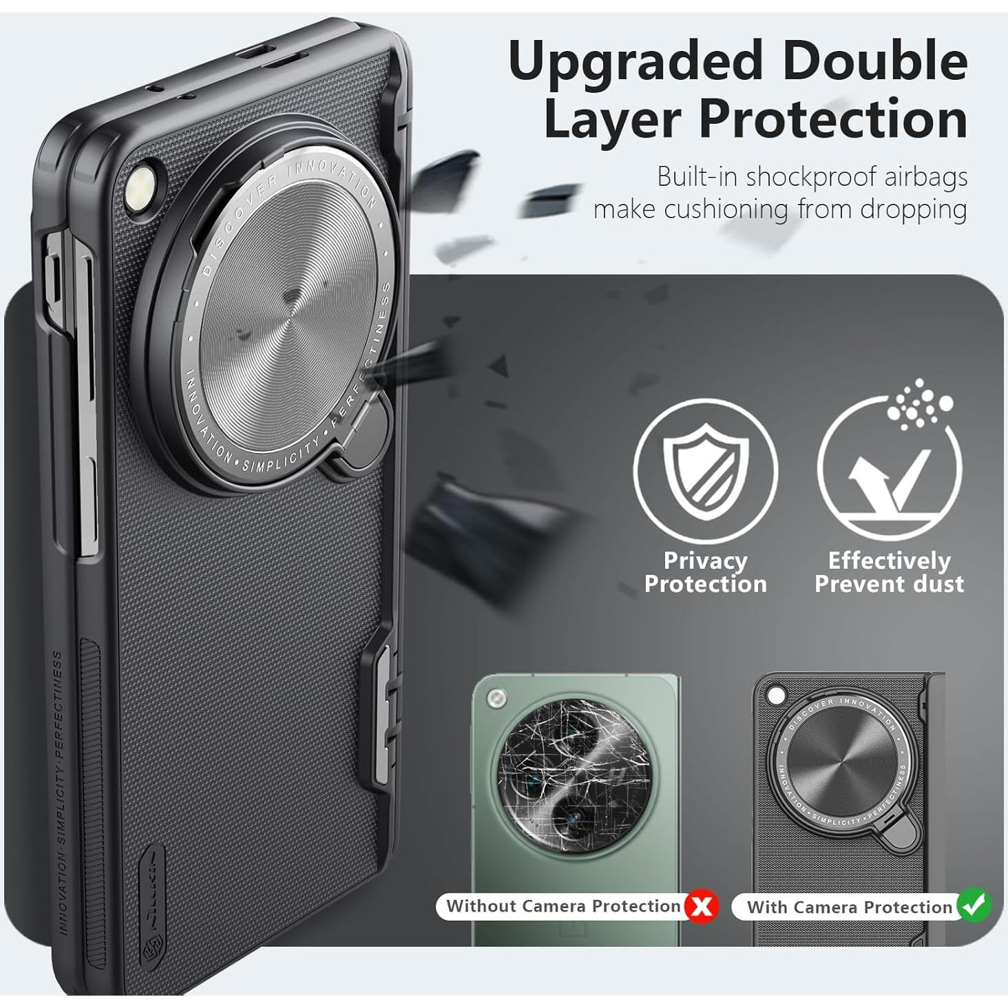 Funda Plegable Nillkin para OnePlus Open Negra con Soporte