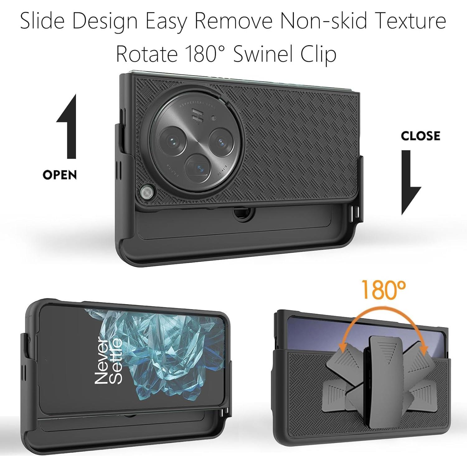 Funda Ailiber para OnePlus Open con Clip de Cintura y Protector