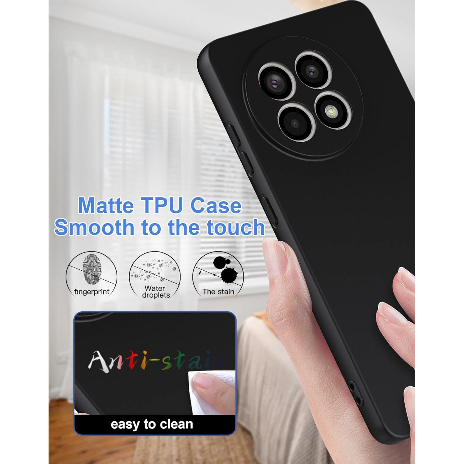 Funda de Silicona Foluu para OnePlus 13R 5G 2025 - Negra