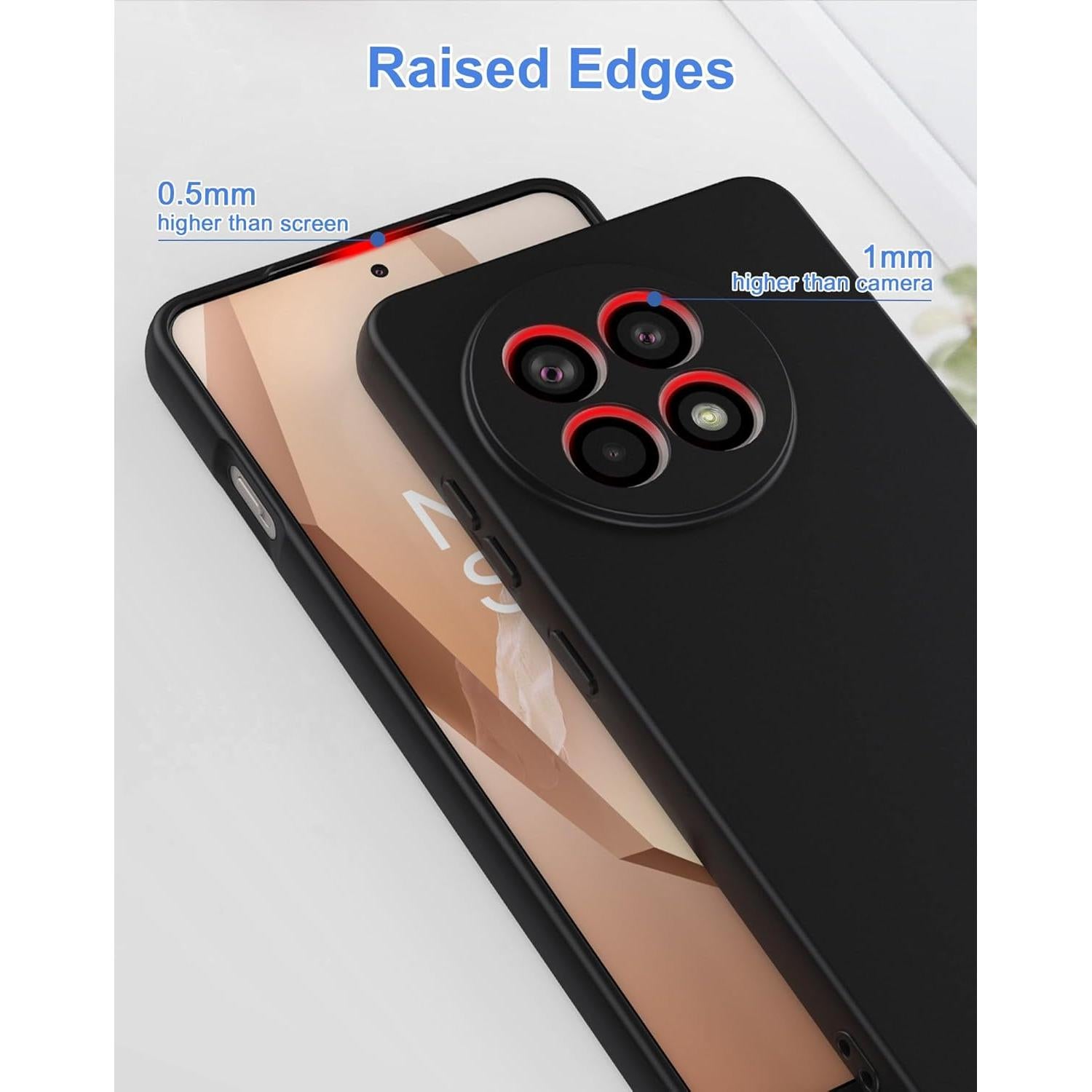 Funda de Silicona Foluu para OnePlus 13R 5G 2025 - Negra