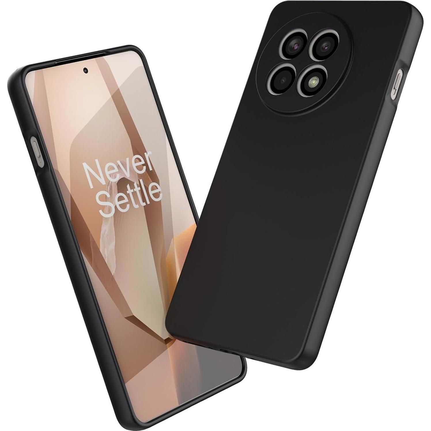 Funda de Silicona Foluu para OnePlus 13R 5G 2025 - Negra