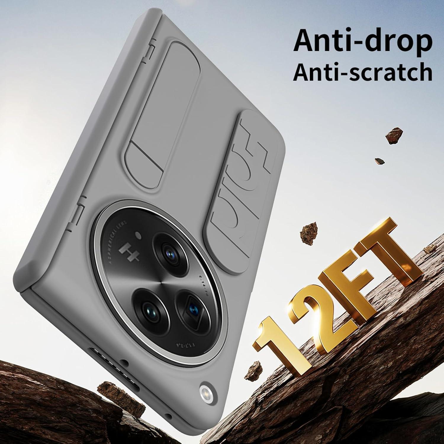 Funda OnePlus Open YQODSZ con Correa y Soporte Plegable Gris