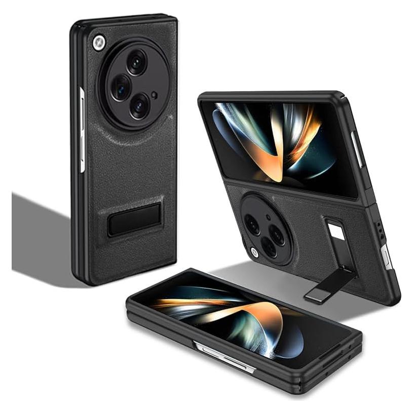 Funda Bumper MingWei para OnePlus 7 Open - Cuero Vegano Negro