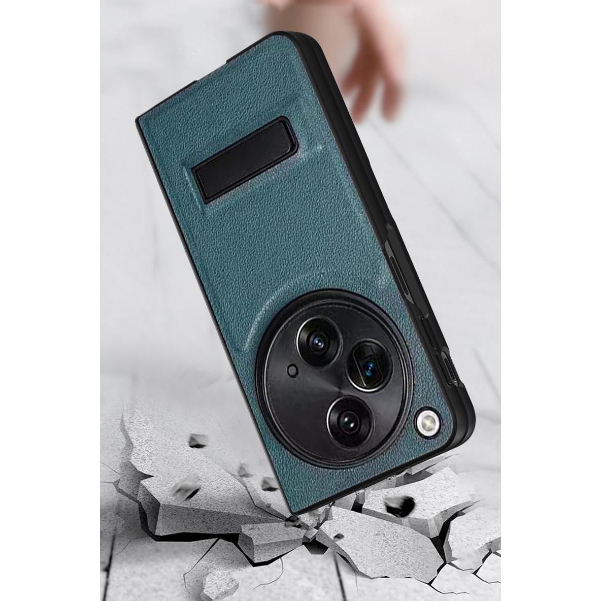 Funda Bumper MingWei para OnePlus 7 Open - Cuero Vegano Negro