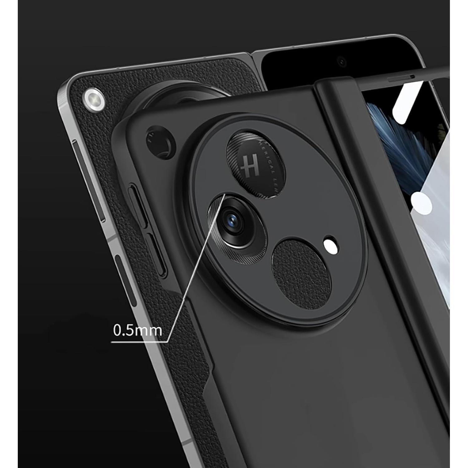 Funda Bumper MingWei para OnePlus 7 Open - Cuero Vegano Negro