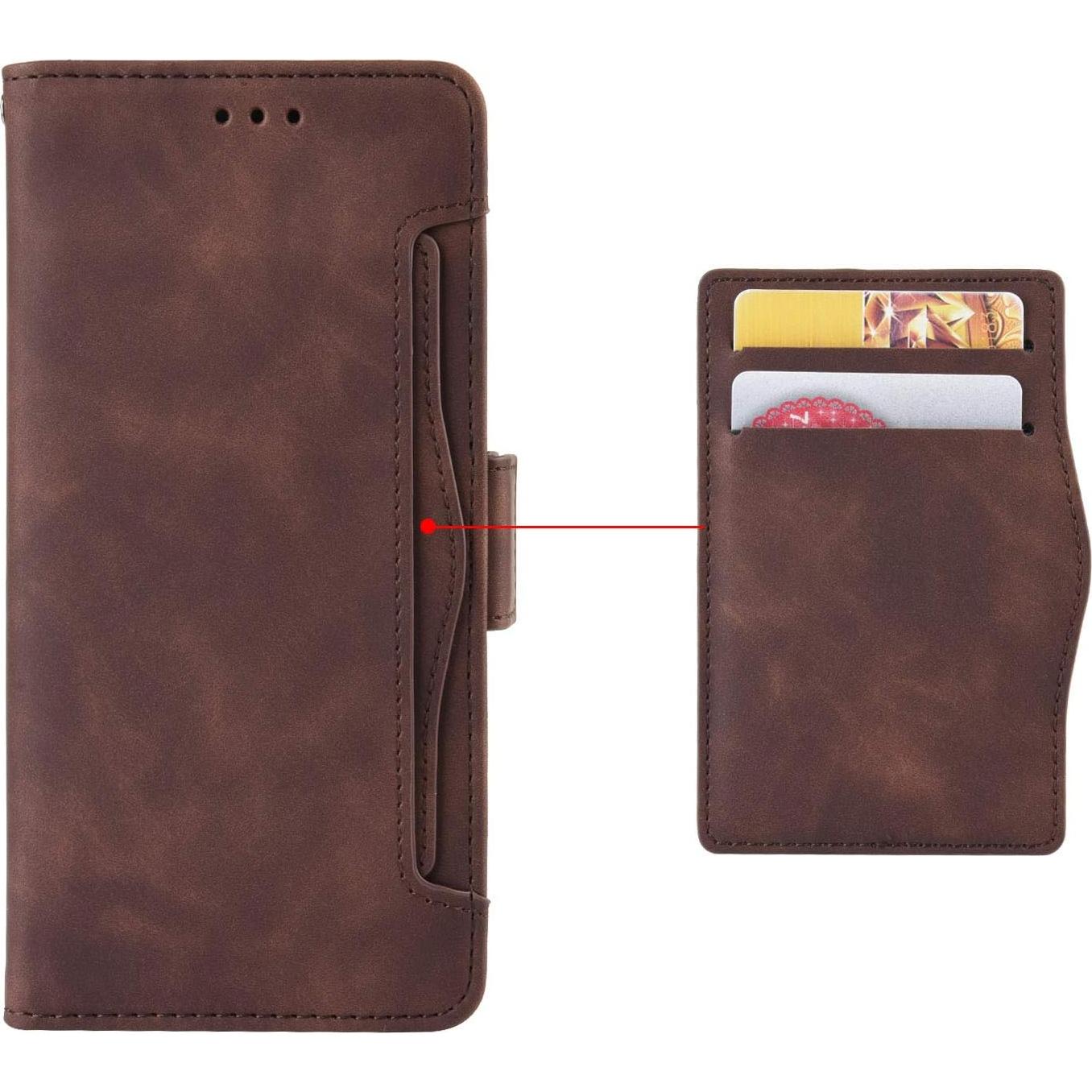 Funda de Cartera DAMONDY para OnePlus Open - Cuero PU Marrón