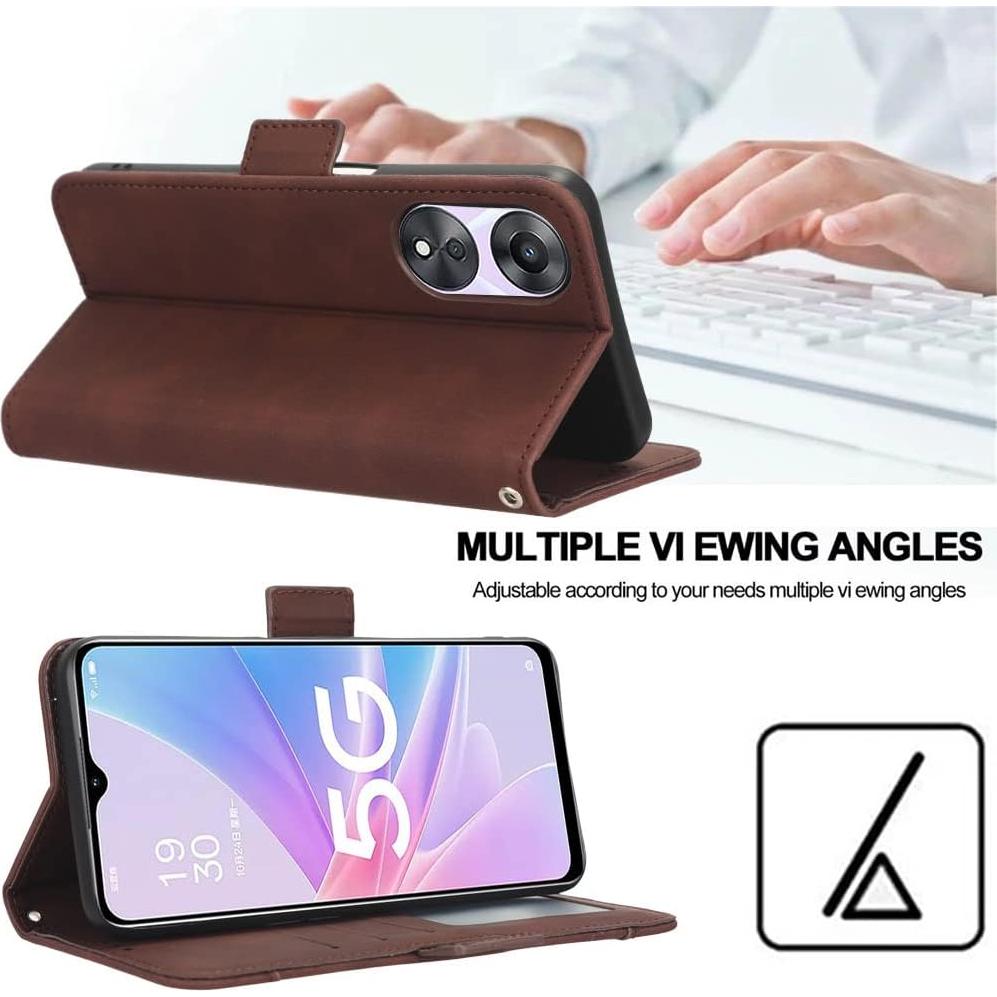 Funda de Cartera DAMONDY para OnePlus Open - Cuero PU Marrón