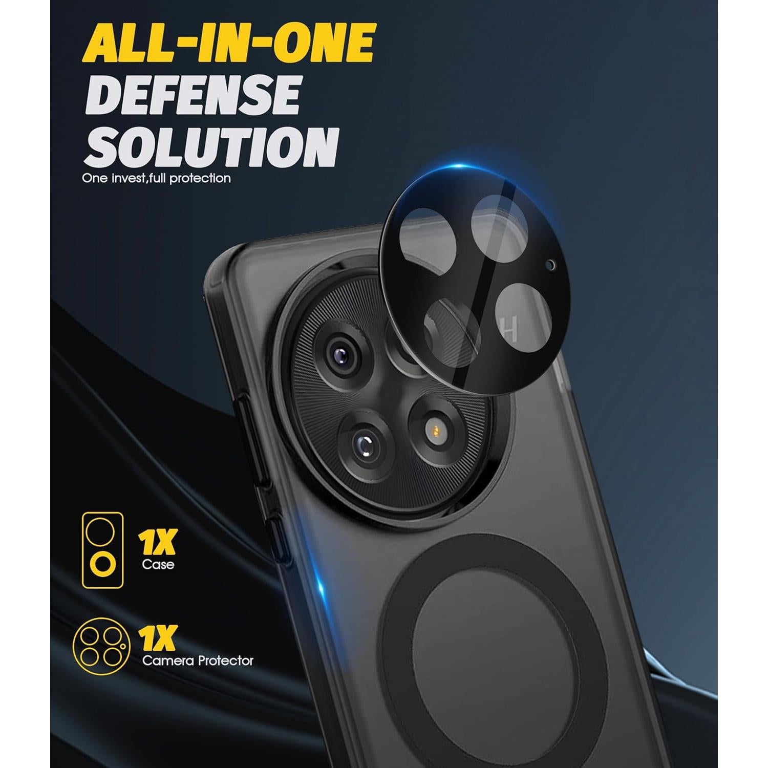 Funda Magnética Orzero para OnePlus 13 con Protector de Lente