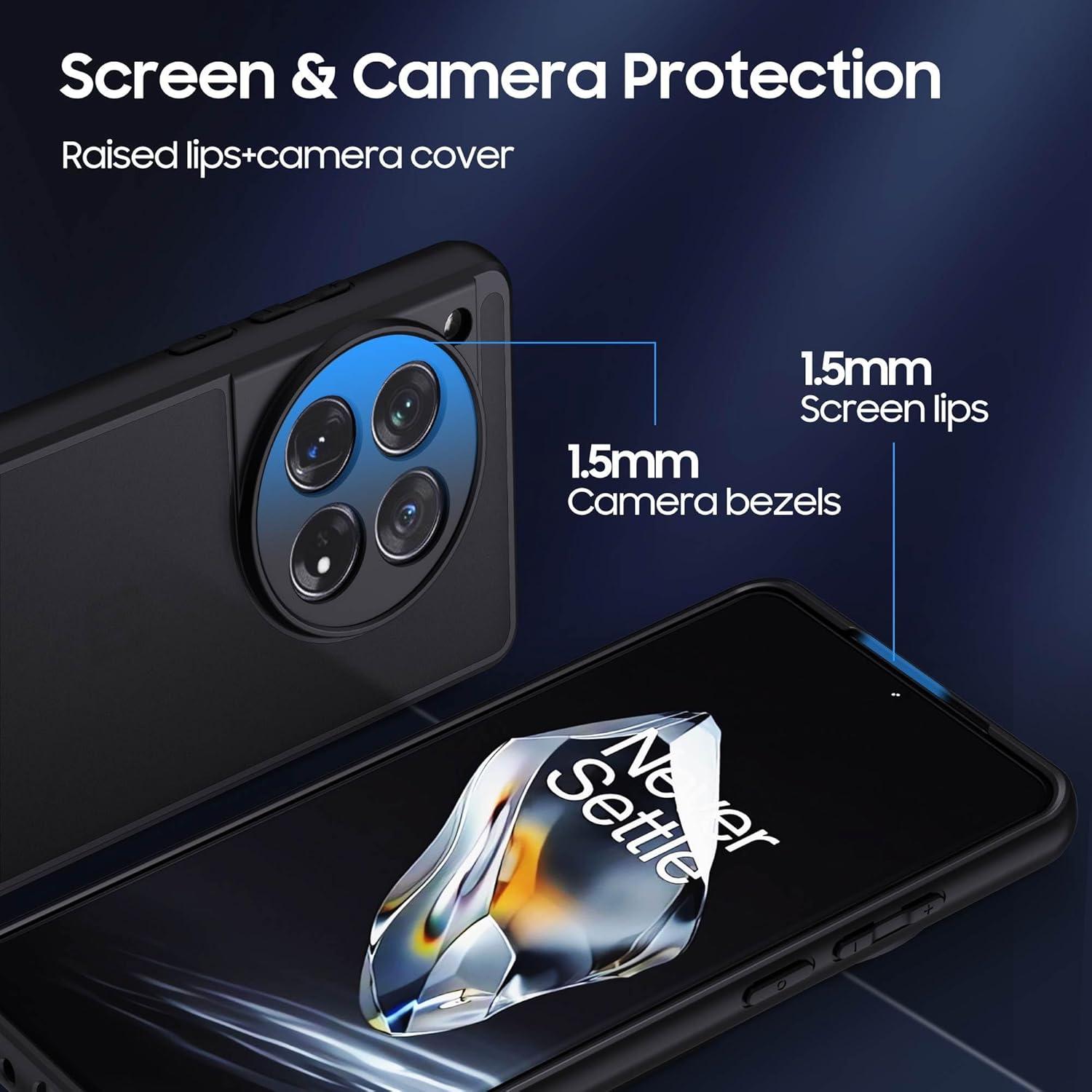 Funda para OnePlus 12R MAKAVO Antigolpes Translúcida