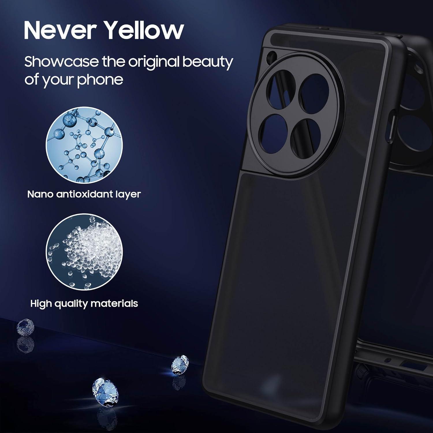 Funda para OnePlus 12R MAKAVO Antigolpes Translúcida