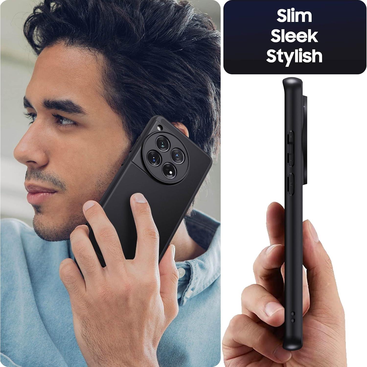 Funda para OnePlus 12R MAKAVO Antigolpes Translúcida